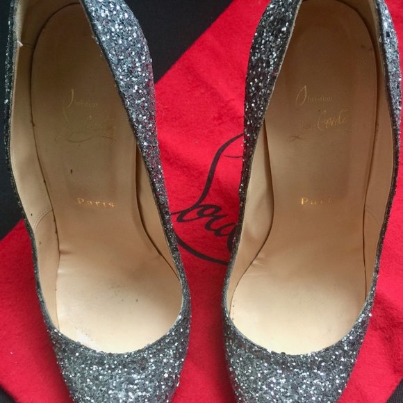 Christian Louboutin Ron Ron 100 Glitter Pumps - Picture 2 of 7